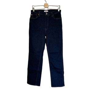 Re/Done 90's High Rise Loose Jeans in Rigid Like Dark Wash Comfort Stretch Sz 29